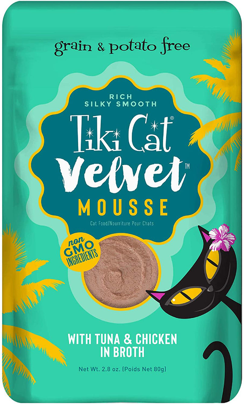 Tiki Pets Cat Velvet Mousse Tuna and Chicken in Broth 28oz (Case of 12) for your Pet Cat with Pet Store X!