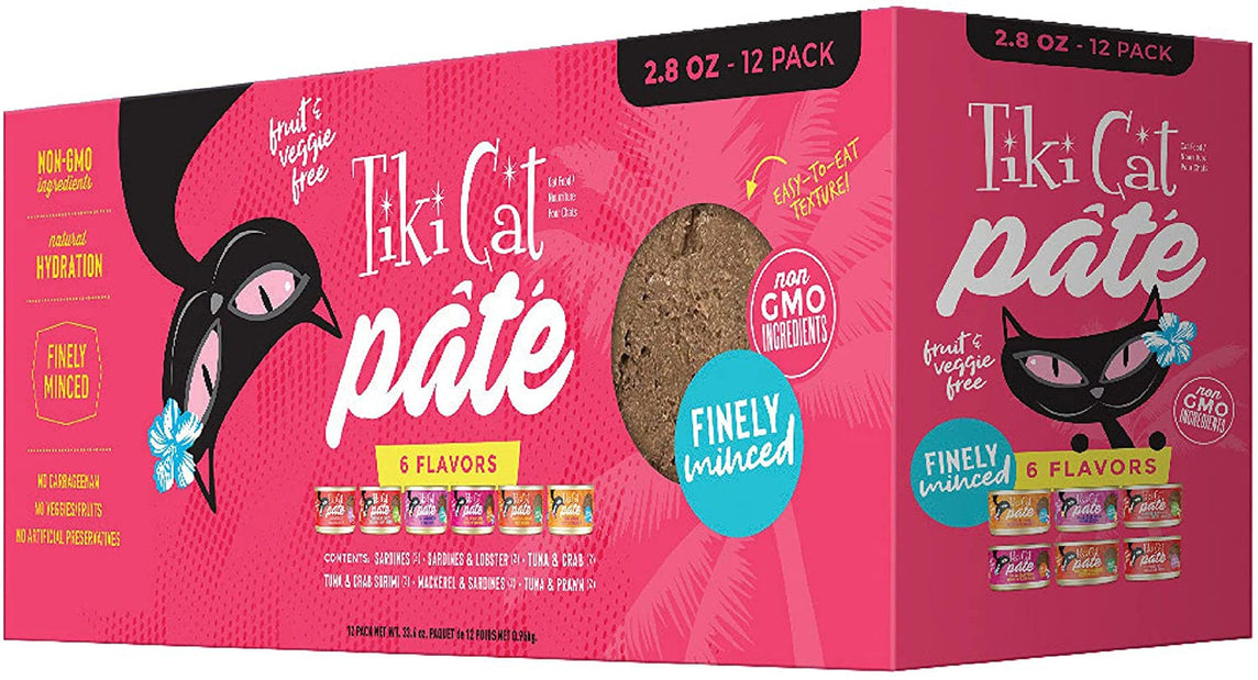 Tiki Pets Cat Grill Pate 28oz Variety Pack (Case of 12) for your Pet Cat with Pet Store X!