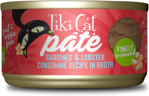 Tiki Pets Cat Grill Sardines and Lobster Consomme' Pate 28oz (Case of 12) for your Pet Cat with Pet Store X!