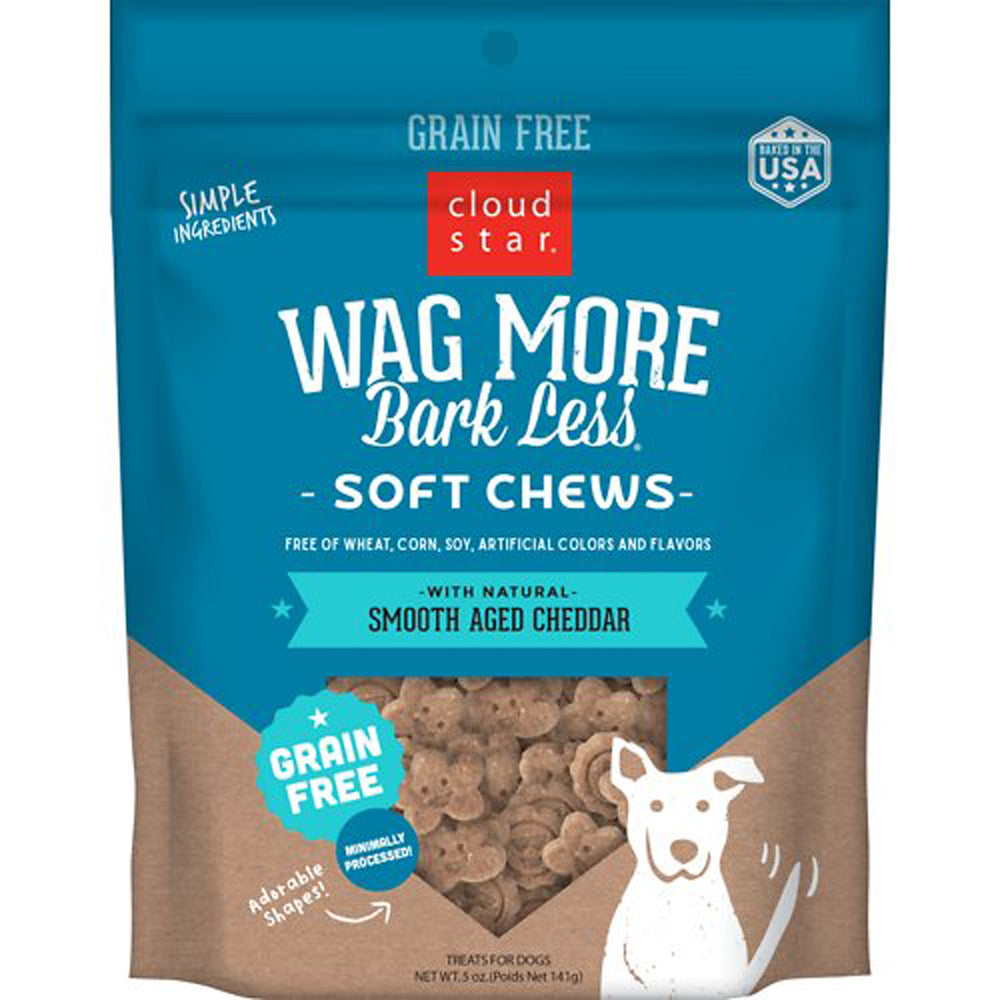 Cloudstar WAGMORE DOG GRAIN FREE SOFT and CHEWY CHEDDAR 5OZ for your Pet Dog with Pet Store X!