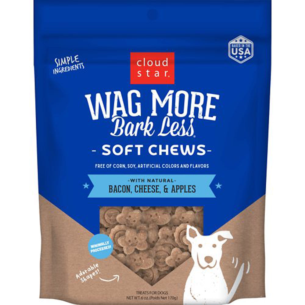 Cloudstar Wagmore Dog Soft And Chewy Bacon And Cheese 6oz for your Pet Dog with Pet Store X!