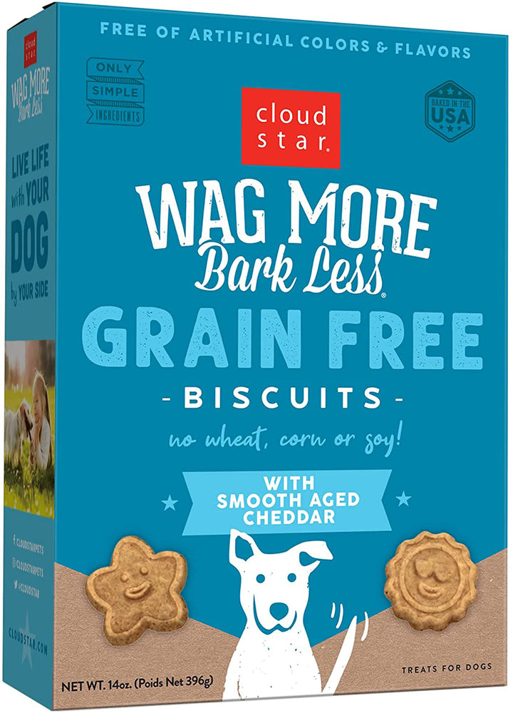 Cloudstar WAGMORE DOG GRAIN FREE BAKED CHEDDAR 14OZ for your Pet Dog with Pet Store X!