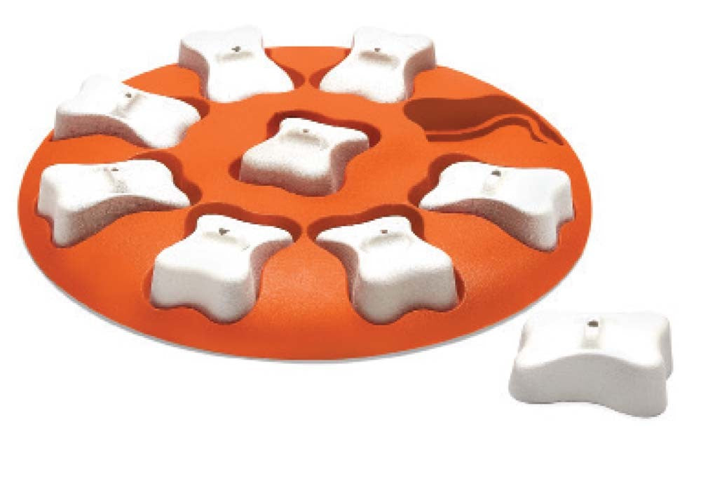 Nina Ottosson Smart Interactive Dog Toy Orange, White 1ea/10.63 in