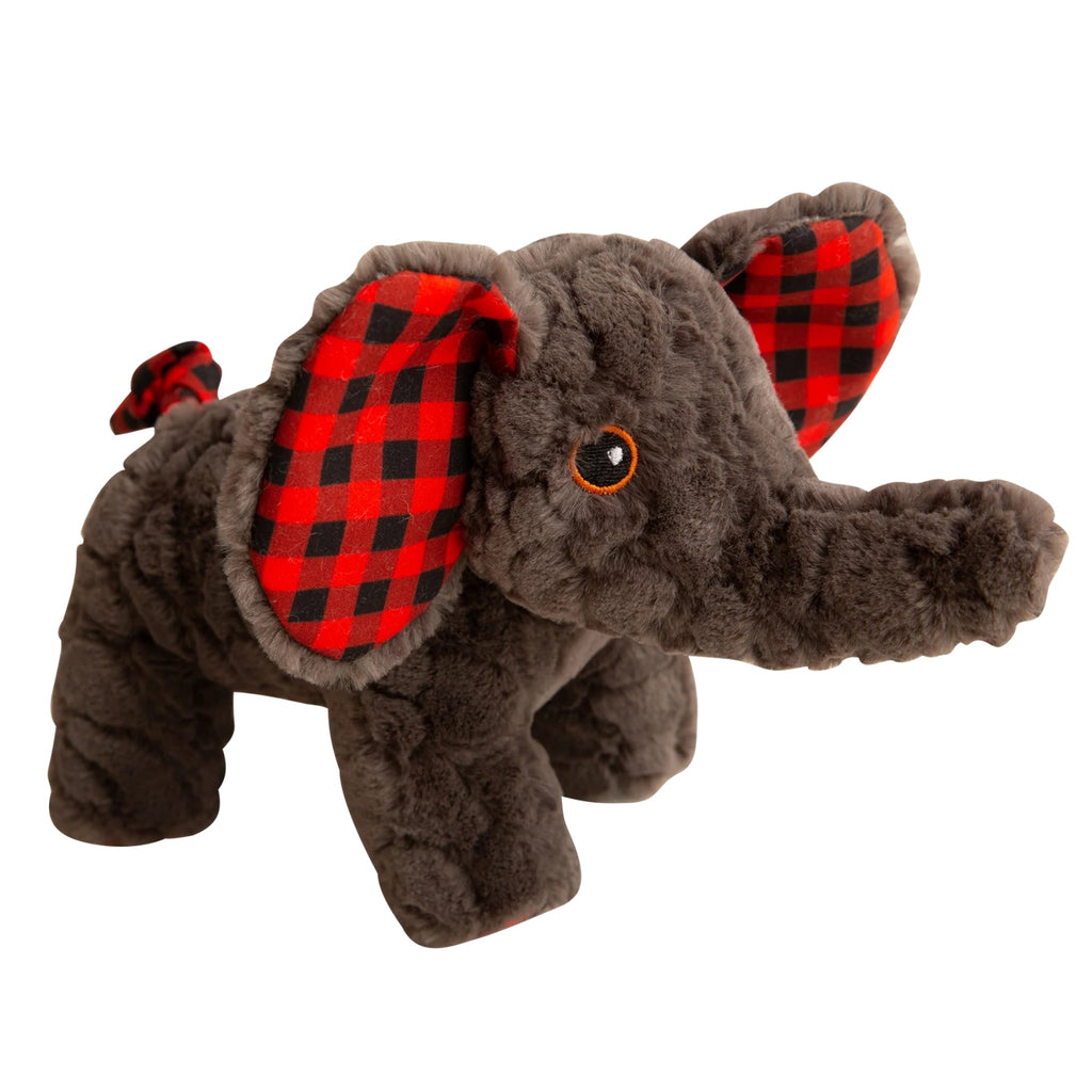 Snugarooz Eli The Elephant Gray/Plaid 8in.