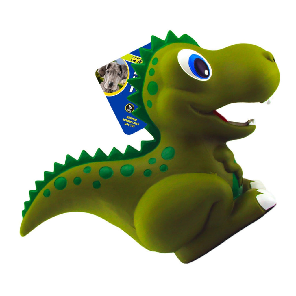 Petsport USA NaturFlex Dinosaur Latex Dog Toy TRex, 1ea/12 in, Jumbo for your Pet Dog with Pet Store X.