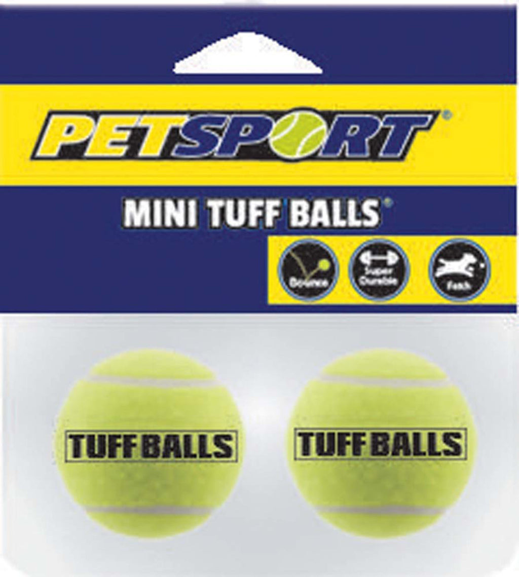 Petsport USA Tuff Ball Dog toy Yellow 1ea/2 pk, 1.5 in