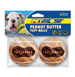 Petsport USA Peanut Butter Balls Dog toy Brown 1ea/2 pk, 2.5 in