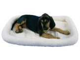 SnooZZy Sheepskin Bolster Kennel Dog Mat White 1ea/XS