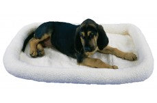 SnooZZy Sheepskin Bolster Kennel Dog Mat White 1ea/XS for your Pet Dog with Pet Store X.