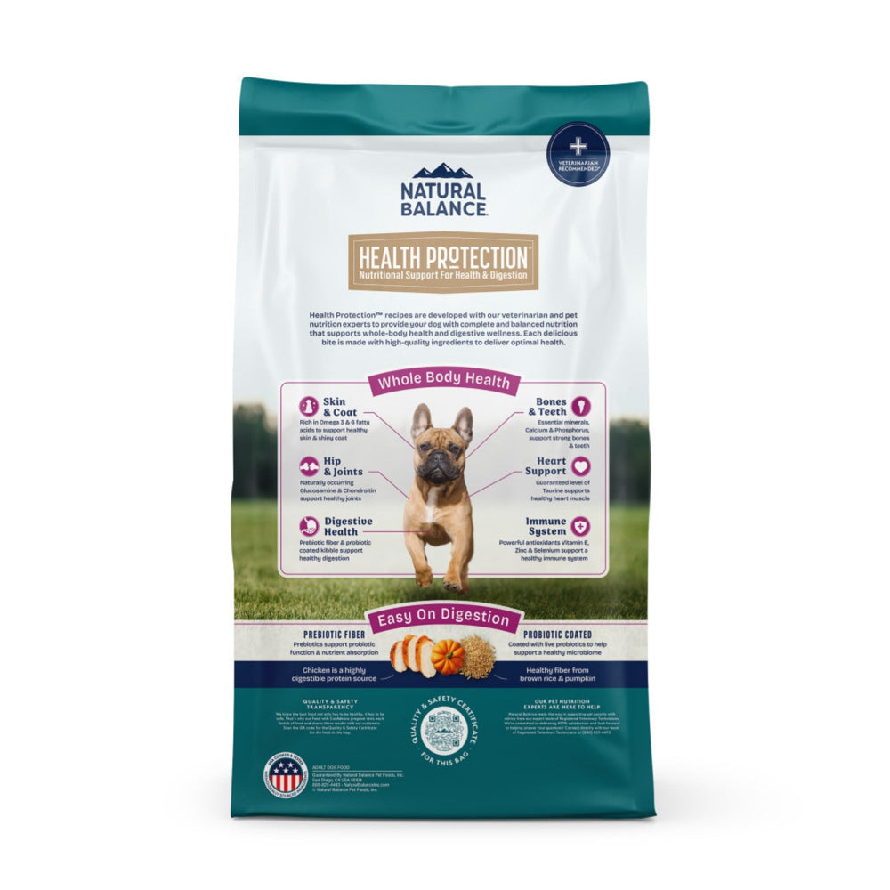 Natural Balance Pet Foods Health Protection Small Breed Dry Dog Food Chicken, Rice  Pumpkin, 1ea/4 lb