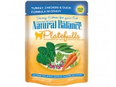 Natural Balance Pet Foods Ultra Platefulls Morsels in Gravy Wet Cat Food Turkey, Chicken & Duck in Gravy 24ea/3 oz