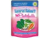 Natural Balance Pet Foods Ultra Platefulls Morsels in Gravy Wet Cat Food Chicken & Salmon in Gravy 24ea/3 oz