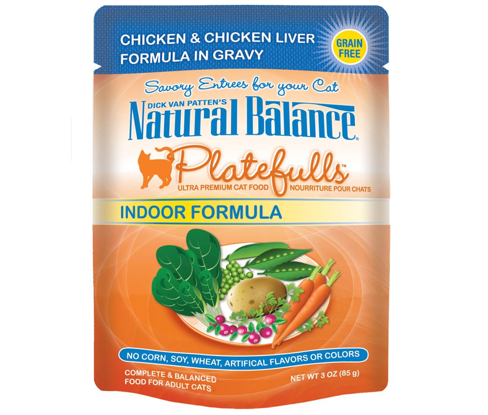 Natural Balance Pet Foods Ultra Platefulls Morsels in Gravy Indoor Wet Cat Food Chicken & Chicken Liver 24ea/3 oz