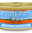 Natural Balance Pet Foods Ultra Premium Wet Cat Food Chicken & Liver Pate 24ea/5.5 oz