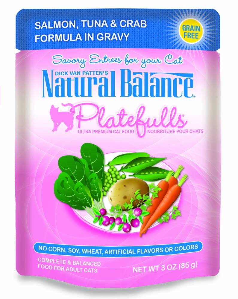 Natural Balance Pet Foods Ultra Platefulls Morsels in Gravy Wet Cat Food Salmon, Tuna & Crab in Gravy 24ea/3 oz for your Pet Cat with Pet Store X!