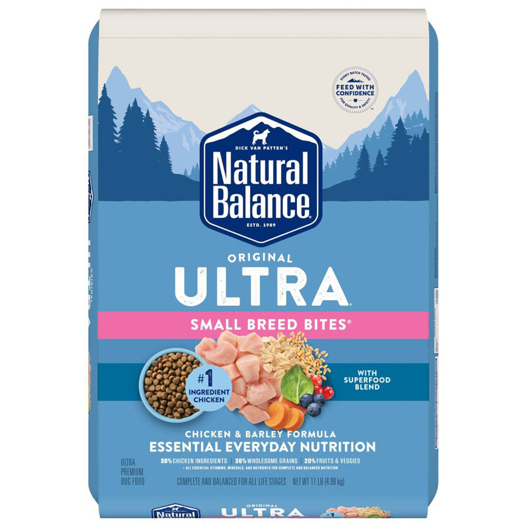 Natural Balance Pet Foods Ultra Small Breed Bites Dry Dog Food Chicken 1ea/11 lb