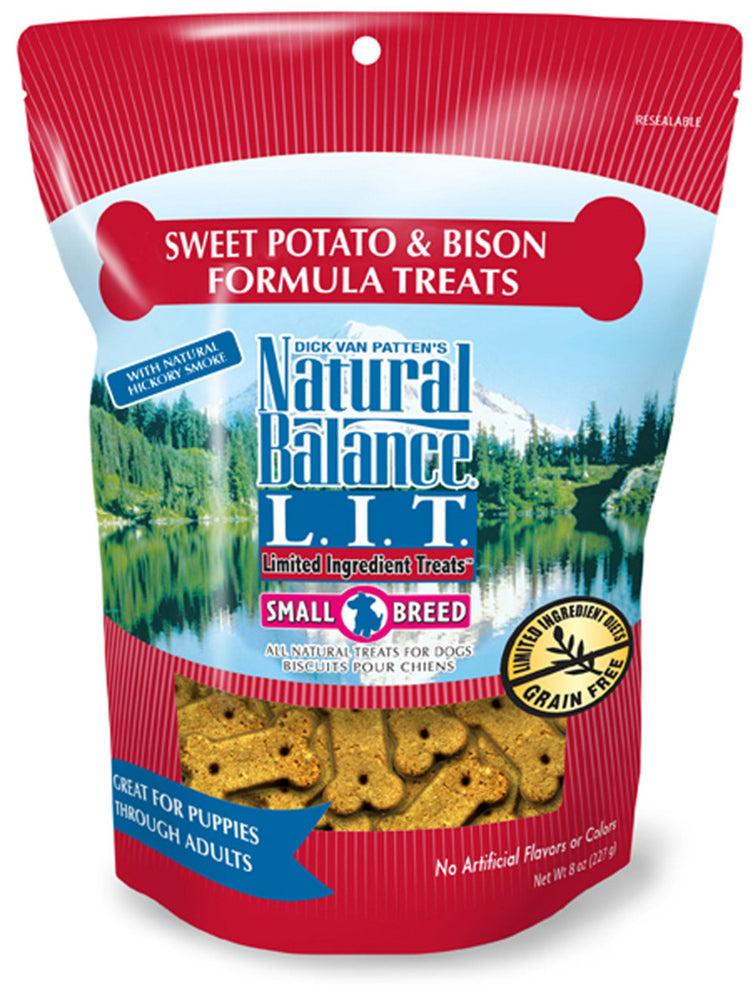 Natural Balance Pet Foods Rewards Bite-Size Crunchy Biscuits Small Breed Dog Treats Bison & Sweet Potato 1ea/8 oz