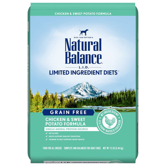 Natural Balance Pet Foods LID Adult Dry Dog Food Chicken & Sweet Potato 1ea/12 lb for your Pet Dog with Pet Store X!