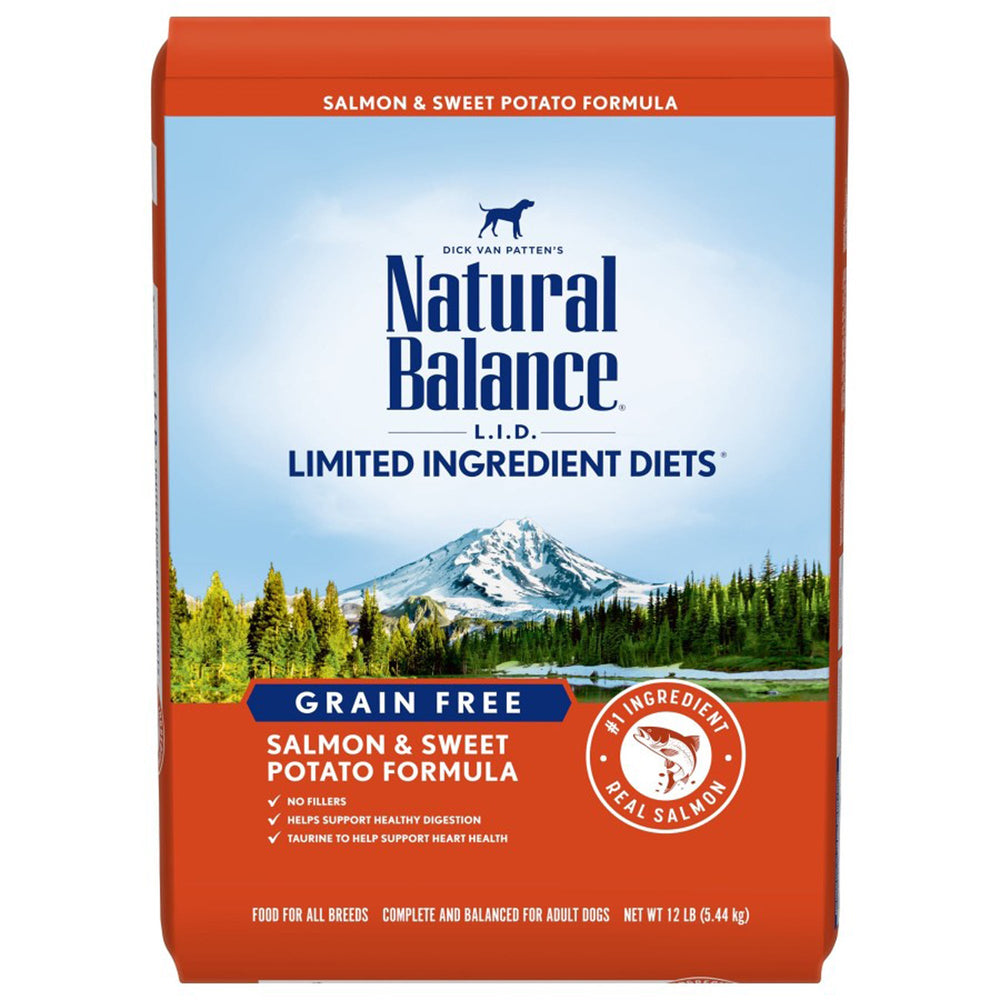 Natural Balance Pet Foods L.I.D. Adult Dry Dog Food Salmon & Sweet Potato 1ea/12 lb