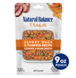 Natural Balance Pet Foods Original Ultra Platefulls Wet Dog Food Pouch Savory Duck & Pumpkin Recipe 9oz