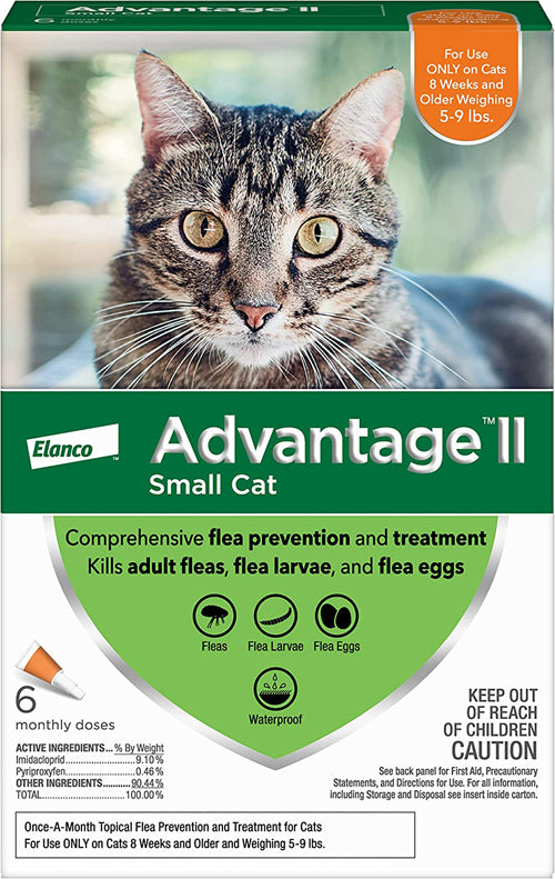 Advantage II Cat Small Orange 6-Pack (3packs)