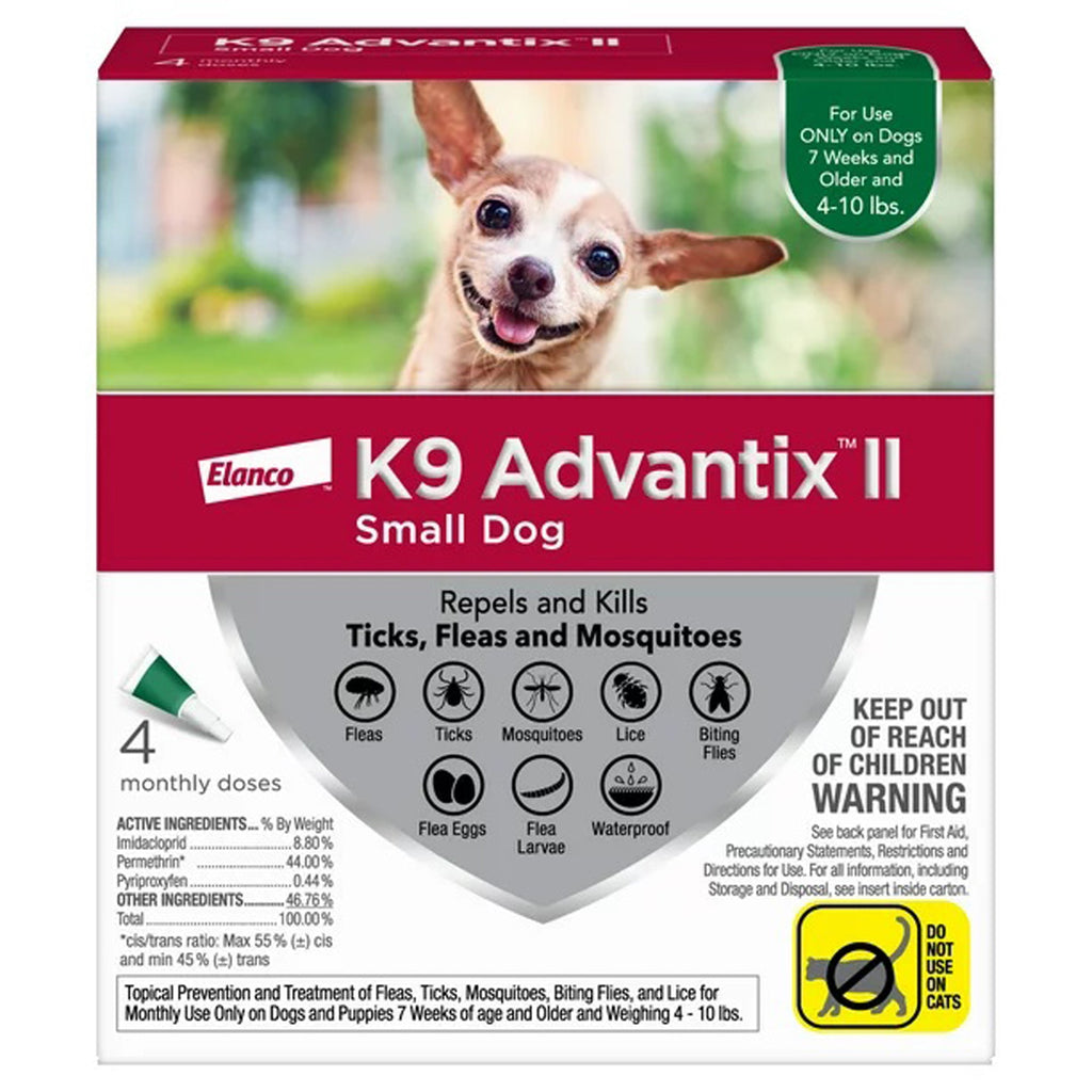 K9 Advantix Ii Dog Small Green 4-Pack