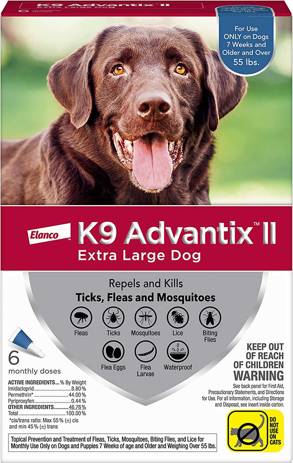 K9 Advantix Ii Dog Extra Large Blue 6-Pack (Case of 6) for your Pet Dog with Pet Store X.