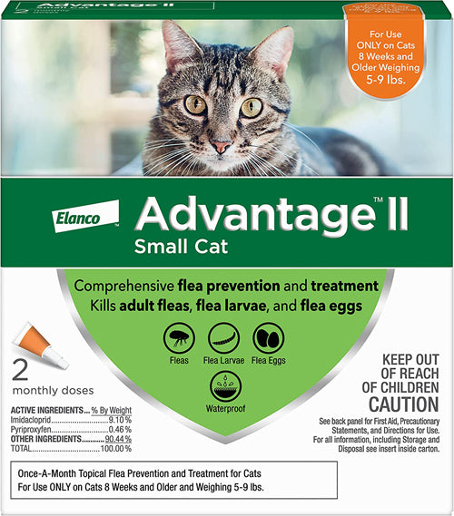 Advantage II Cat Small Orange 2-Pack (3packs)