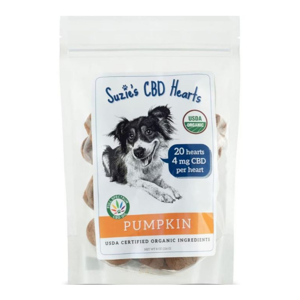 Suzie's CBD Hearts For Dogs Pumpkin 8oz.-4mg