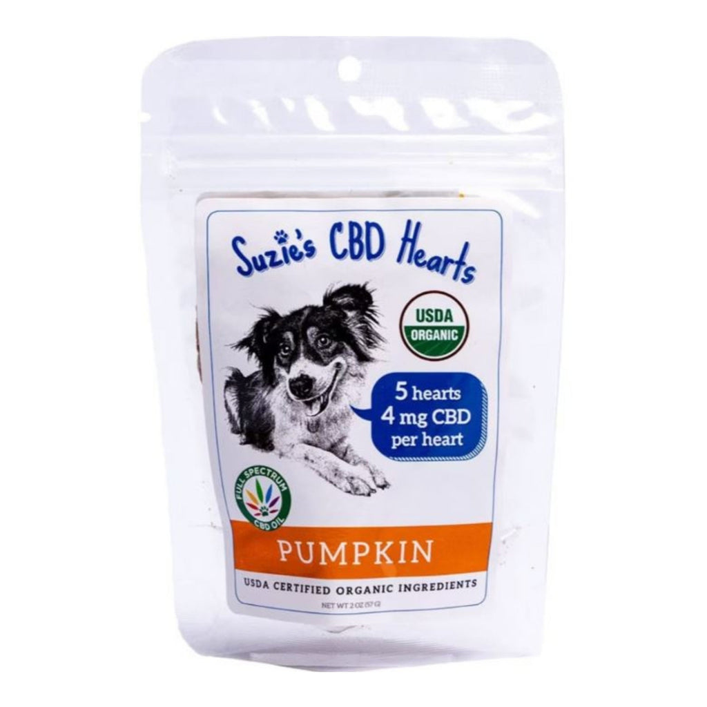 Suzie's CBD Hearts For Dogs Trial Size Pumpkin 2oz.