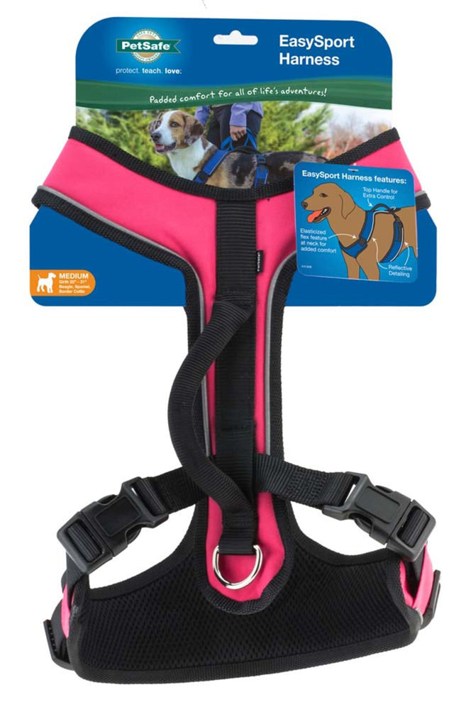 EasySport Comfortable Dog Harness Pink 1ea/MD for your Pet Dog with Pet Store X.