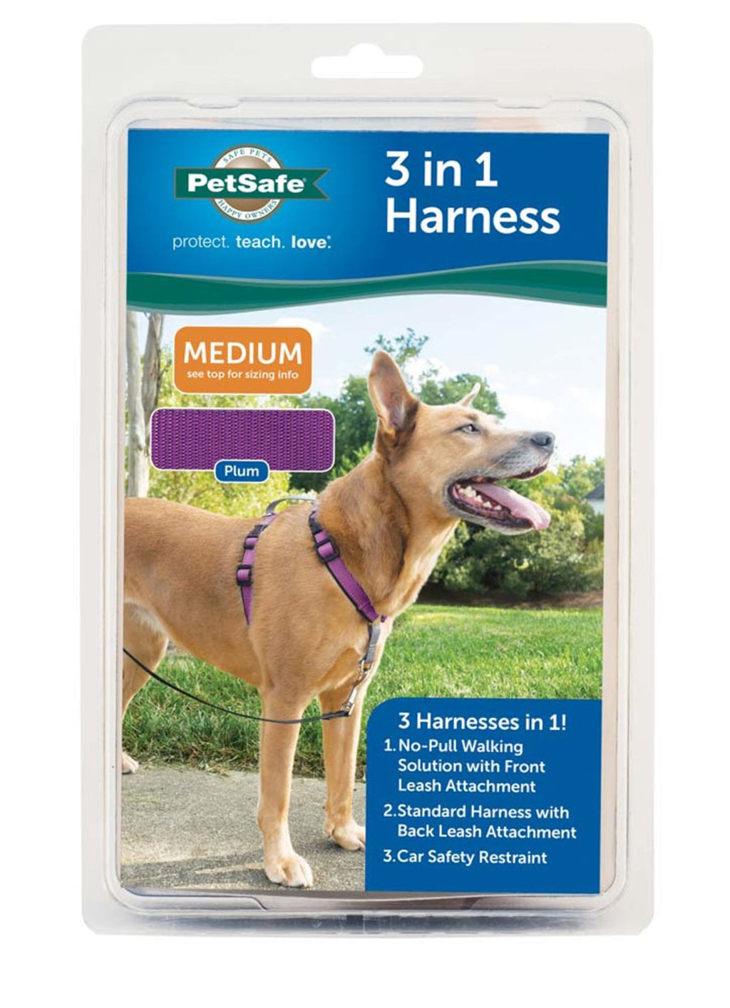 PetSafe 3in1 Dog Harness Plum 1ea/MD for your Pet Dog with Pet Store X.