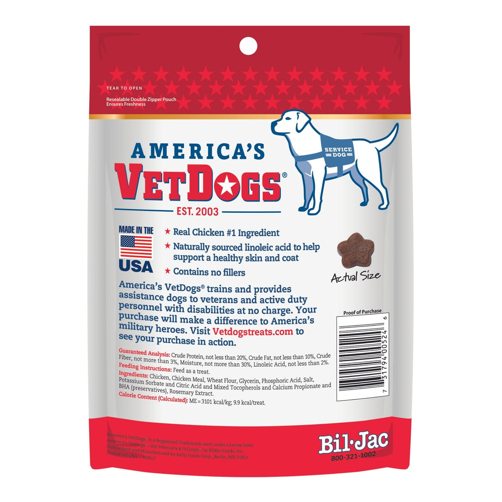 Bil-Jac America's Vet Dogs Soft & Moist Dog Treats Chicken 10oz. (Case of 6)