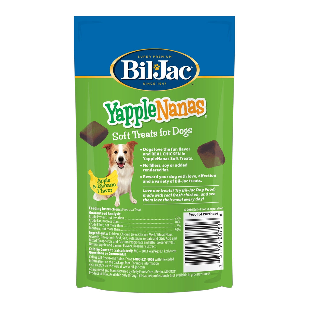 Bil-Jac Yapplenanas Soft Dog Treats Apple/Banana 4oz. (Case of 10)