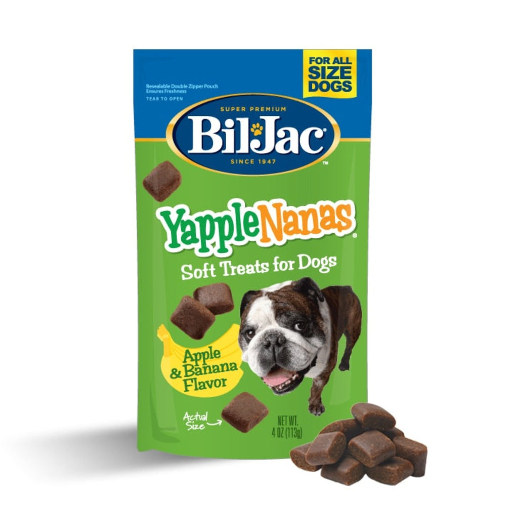 Bil-Jac Yapplenanas Soft Dog Treats Apple/Banana 4oz (Case of 10) for your Pet Dog with Pet Store X!