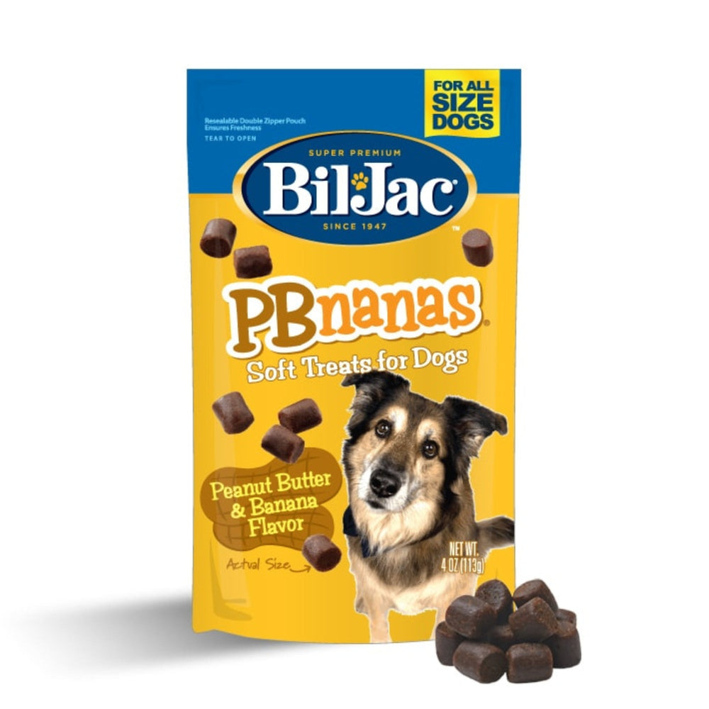 Bil-Jac Pbnanas Soft Dog Treats Peanut Butter/Banana 4oz (Case of 10) for your Pet Dog with Pet Store X!