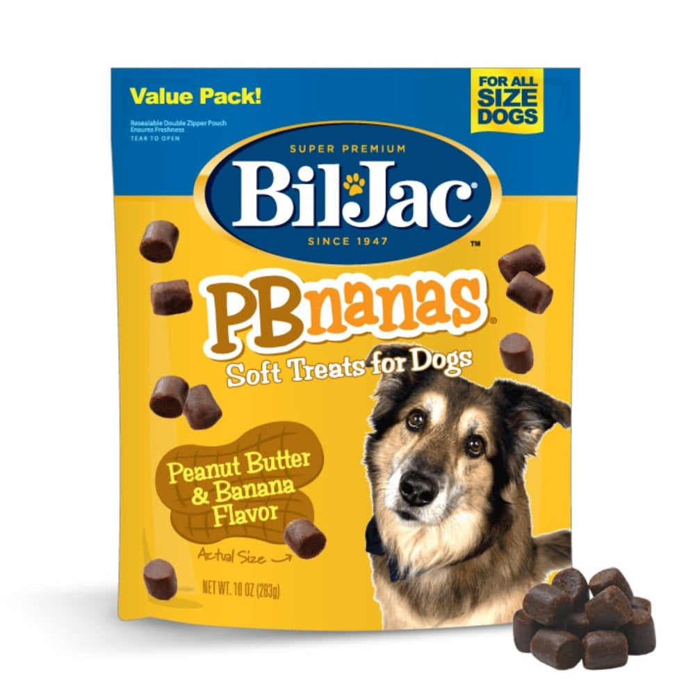 Bil-Jac Pbnanas Soft Dog Treats Peanut Butter/Banana 10oz. (Case of 8)