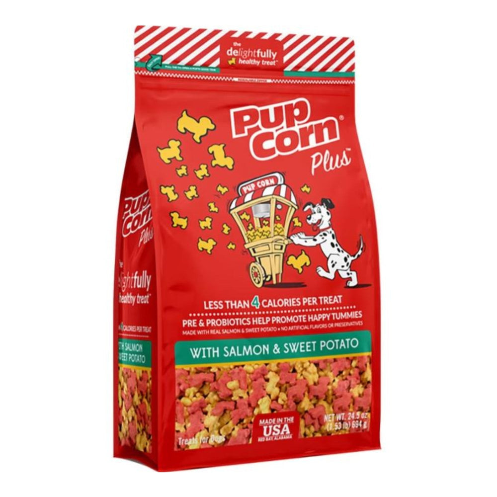 Pupcorn Plus Dog Treats Salmon/Sweet Potato 24.5oz.