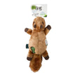 Godog Flatz Squirrel Squeaky Plush Flattie Dog Toy Brown Large