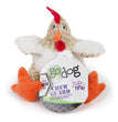 Godog Just For Me Sitting Rooster Dog Toy White Mini