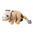 Godog Dinos Frills The Triceratops Dog Toy Gray Small for your Pet Dog with Pet Store X.