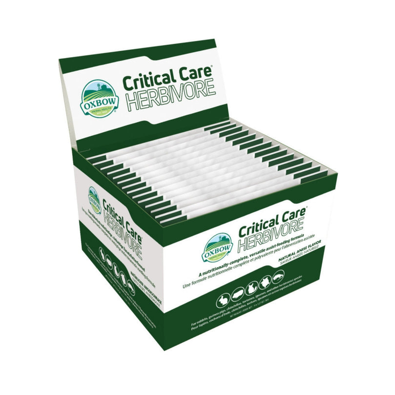 Oxbow Animal Health Critical Care Herbivore Feeding Formula Counter Display 36g, Anise, 1ea/14 pk, 127oz for your Pet Small Animal with Pet Store X.