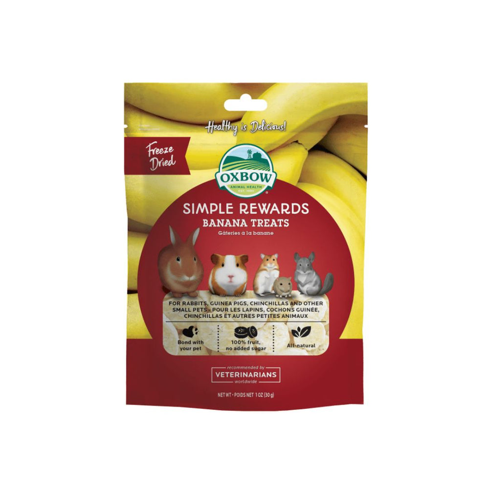 Oxbow Animal Health Simple Rewards Freeze Dried Banana Small Animal Treats 1ea/1 oz