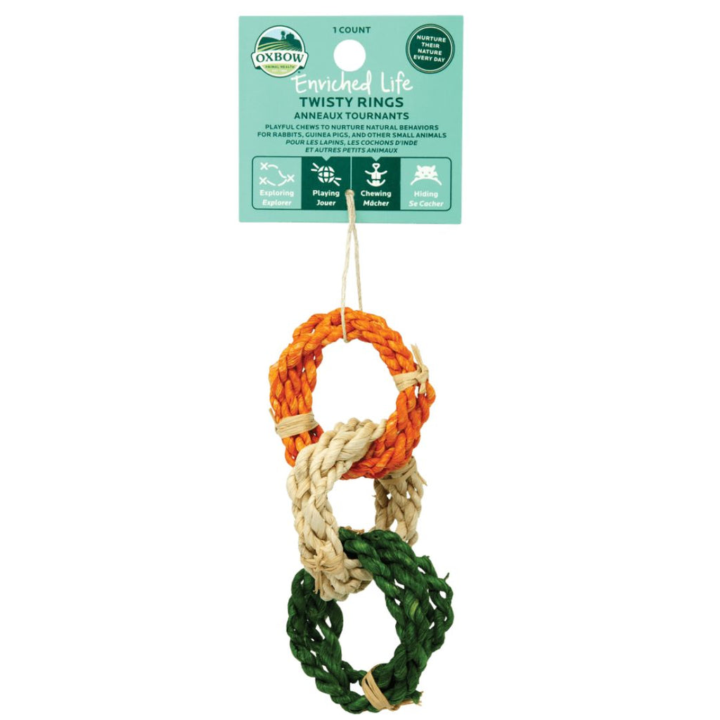 Oxbow Animal Health Enriched Life Twisty Rings Small Animal Toy 1ea/One Size for your Pet Small Animal with Pet Store X.