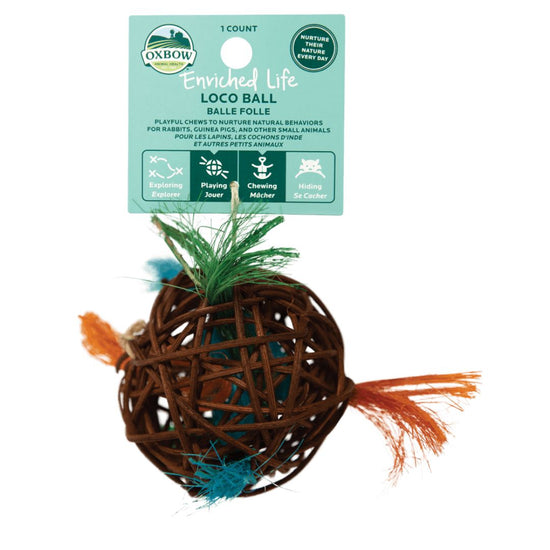 Oxbow Animal Health Enriched Life Loco Ball Small Animal Toy 1ea/One Size for your Pet Small Animal with Pet Store X.