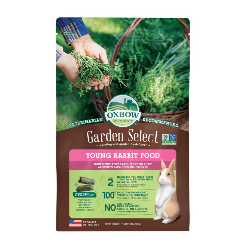 Oxbow Animal Health Garden Select Young Rabbit Food 1ea/4 lb for your Pet Small Animal with Pet Store X.