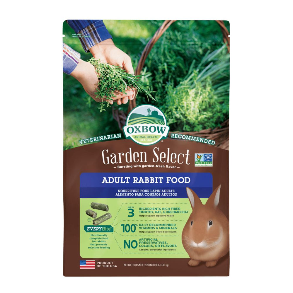 Oxbow Animal Health Garden Select Adult Rabbit Food 1ea/8 lb for your Pet Small Animal with Pet Store X.