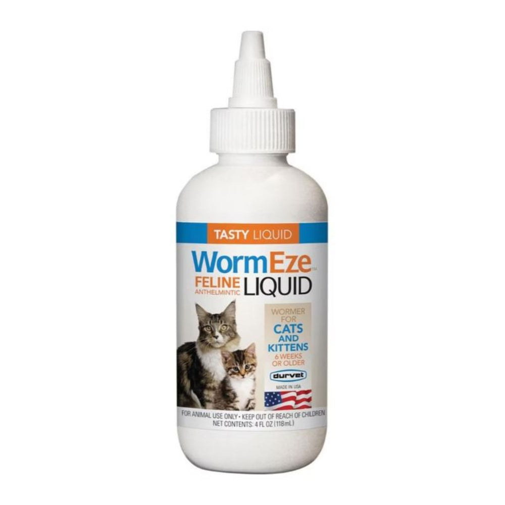 Durvet Wormeze Liquid Wormer For Cats & Kittens 4oz.