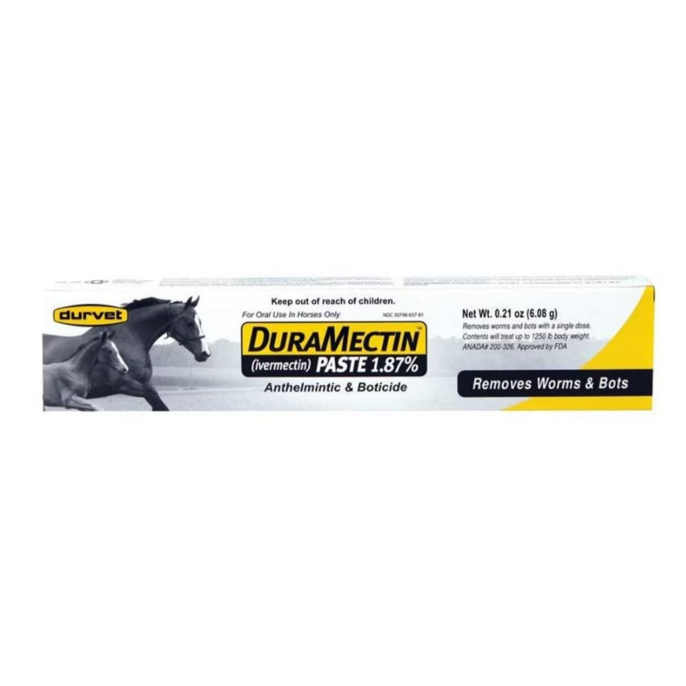 Durvet Duramectin Ivermectin Paste 1.87% For Horse 6.08g