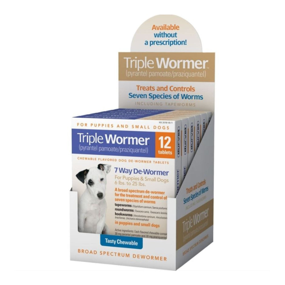 Durvet Triple Wormer For Puppies & Small Dogs 6-25 Lb-12 count